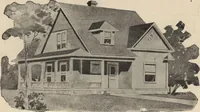 An illustration from Modern house building: perspective views and floor plans of fifty low and medium priced houses (1905)