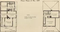 An illustration from Modern house building: perspective views and floor plans of fifty low and medium priced houses (1905)