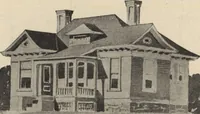 An illustration from Modern house building: perspective views and floor plans of fifty low and medium priced houses (1905)
