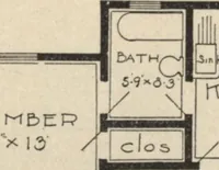 An illustration from Modern house building: perspective views and floor plans of fifty low and medium priced houses (1905)