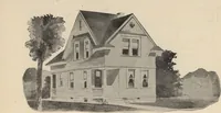 An illustration from Modern house building: perspective views and floor plans of fifty low and medium priced houses (1905)