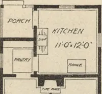 An illustration from Modern house building: perspective views and floor plans of fifty low and medium priced houses (1905)