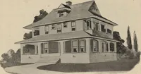 An illustration from Modern house building: perspective views and floor plans of fifty low and medium priced houses (1905)