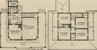 An illustration from Modern house building: perspective views and floor plans of fifty low and medium priced houses (1905)