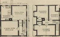 An illustration from Modern house building: perspective views and floor plans of fifty low and medium priced houses (1905)