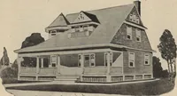 An illustration from Modern house building: perspective views and floor plans of fifty low and medium priced houses (1905)