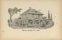 An illustration from Modern house building: perspective views and floor plans of fifty low and medium priced houses (1905)