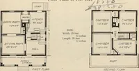 An illustration from Modern house building: perspective views and floor plans of fifty low and medium priced houses (1905)