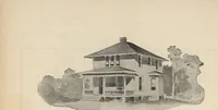 An illustration from Modern house building: perspective views and floor plans of fifty low and medium priced houses (1905)