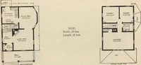 An illustration from Modern house building: perspective views and floor plans of fifty low and medium priced houses (1905)