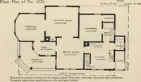 An illustration from Modern house building: perspective views and floor plans of fifty low and medium priced houses (1905)