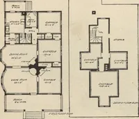 An illustration from Modern house building: perspective views and floor plans of fifty low and medium priced houses (1905)