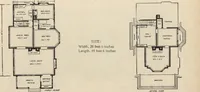 An illustration from Modern house building: perspective views and floor plans of fifty low and medium priced houses (1905)