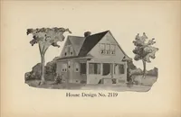 An illustration from Modern house building: perspective views and floor plans of fifty low and medium priced houses (1905)