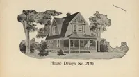 An illustration from Modern house building: perspective views and floor plans of fifty low and medium priced houses (1905)