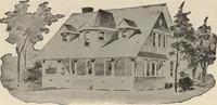 An illustration from Modern house building: perspective views and floor plans of fifty low and medium priced houses (1905)