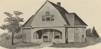 An illustration from Modern house building: perspective views and floor plans of fifty low and medium priced houses (1905)
