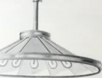 An illustration from Frink's patent reflectors for electric and combination fixtures : for lighting churches, halls, banks ... (1898)