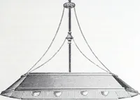 An illustration from Frink's patent reflectors for electric and combination fixtures : for lighting churches, halls, banks ... (1898)