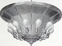 An illustration from Frink's patent reflectors for electric and combination fixtures : for lighting churches, halls, banks ... (1898)