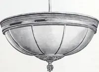 An illustration from Frink's patent reflectors for electric and combination fixtures : for lighting churches, halls, banks ... (1898)