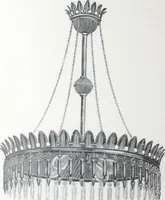 An illustration from Frink's patent reflectors for electric and combination fixtures : for lighting churches, halls, banks ... (1898)