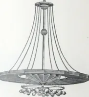An illustration from Frink's patent reflectors for electric and combination fixtures : for lighting churches, halls, banks ... (1898)