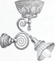 An illustration from Frink's patent reflectors for electric and combination fixtures : for lighting churches, halls, banks ... (1898)