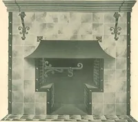 An illustration from Grates and fireplace fixtures in iron and brass (1907)
