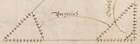 An illustration from Gründtlicher Bericht vom Gebraüch des gevierten geometrischen Instruments alle höhe weite lenge und teiffe abzumessen Dessgleichen vom Feldmessen [manuscript] : wie man den inhalt eines jeden stück feldes rechnen und finden soll (1607)