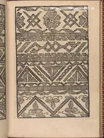 An illustration from Modelbuch new aller art nehens und stickens. Jetzundt wider mit viel schoenen moedelen unnd stahlen, allen steinmetzen, schreinern, seidenstickern und nederinnen, sehr nuetzlich und luestig zugericht (1553)