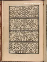 An illustration from Modelbuch new aller art nehens und stickens. Jetzundt wider mit viel schoenen moedelen unnd stahlen, allen steinmetzen, schreinern, seidenstickern und nederinnen, sehr nuetzlich und luestig zugericht (1553)