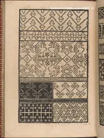 An illustration from Modelbuch new aller art nehens und stickens. Jetzundt wider mit viel schoenen moedelen unnd stahlen, allen steinmetzen, schreinern, seidenstickern und nederinnen, sehr nuetzlich und luestig zugericht (1553)