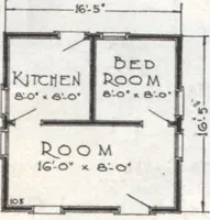 An illustration from Presto-up patented bolt-together, houses-garages-barns etc. (1920)