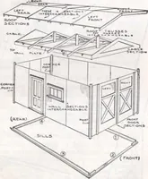 An illustration from Presto-up patented bolt-together, houses-garages-barns etc. (1920)