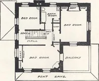 An illustration from Low-cost suburban homes, 3rd ed. (1908)