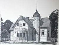 Picture 4 of 46 from How should I build comfortable: cheap and neatly? Villa buildings and private homes: Facade and plans to simpler villas along line costing in construction / af AT Stock Holm. (1907), leaf 13