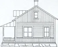 An illustration from How should I build comfortable: cheap and neatly? Villa buildings and private homes: Facade and plans to simpler villas along line costing in construction / af AT Stock Holm. (1907)