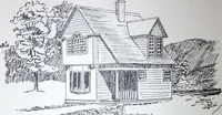 An illustration from How should I build comfortable: cheap and neatly? Villa buildings and private homes: Facade and plans to simpler villas along line costing in construction / af AT Stock Holm. (1907)