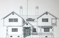 Picture 28 of 46 from How should I build comfortable: cheap and neatly? Villa buildings and private homes: Facade and plans to simpler villas along line costing in construction / af AT Stock Holm. (1907), leaf 43