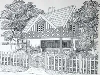 Picture 34 of 46 from How should I build comfortable: cheap and neatly? Villa buildings and private homes: Facade and plans to simpler villas along line costing in construction / af AT Stock Holm. (1907), leaf 49