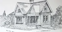 Picture 39 of 46 from How should I build comfortable: cheap and neatly? Villa buildings and private homes: Facade and plans to simpler villas along line costing in construction / af AT Stock Holm. (1907), leaf 53