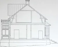 An illustration from How should I build comfortable: cheap and neatly? Villa buildings and private homes: Facade and plans to simpler villas along line costing in construction / af AT Stock Holm. (1907)