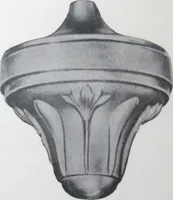 An illustration from Illustrated catalog of ornamental spun and stamped shells and fittings for gas and electric fixtures manufactured by the Standard Metal Spinning Co. (1914)