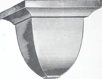 An illustration from Illustrated catalog of ornamental spun and stamped shells and fittings for gas and electric fixtures manufactured by the Standard Metal Spinning Co. (1914)