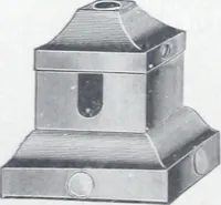 An illustration from Illustrated catalog of ornamental spun and stamped shells and fittings for gas and electric fixtures manufactured by the Standard Metal Spinning Co. (1914)