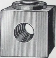 An illustration from Illustrated catalog of ornamental spun and stamped shells and fittings for gas and electric fixtures manufactured by the Standard Metal Spinning Co. (1914)