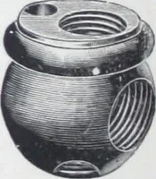 An illustration from Illustrated catalog of ornamental spun and stamped shells and fittings for gas and electric fixtures manufactured by the Standard Metal Spinning Co. (1914)