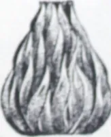 An illustration from Illustrated catalog of ornamental spun and stamped shells and fittings for gas and electric fixtures manufactured by the Standard Metal Spinning Co. (1914)