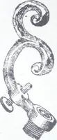 An illustration from Illustrated catalog of ornamental spun and stamped shells and fittings for gas and electric fixtures manufactured by the Standard Metal Spinning Co. (1914)